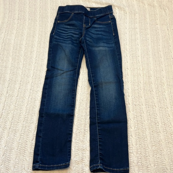 Girls Size 8 SO Whisker-Washed Dark Denim Jeggings - Picture 1 of 4